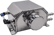 1L Aluminum Alloy Coolant Radiator Engine Oil Catch Can Tank Bottle+Cap 1000mL