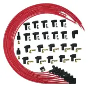 Moroso 73219 Spark Plug Wire Set Blue Core 8 mm Red 90 Degree Plug Boots NEW