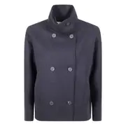 [Harris Wharf London] Harris Wharf London Double-breasted High-neck Coat 42 IT BLACK