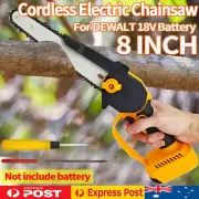 8'' Cordless Electric One-Hand Cutting Wood Saw Chainsaw For Dewalt 18V Battery