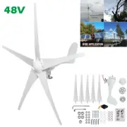 5 Blades Wind Turbine Generator DC 48V 3000W Charge Controller Windmill Power