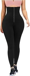 [JGS1996] High Waist Sauna Leggings for Women with Pockets Workout Sweat Pants Waist Trainer Tummy Control Hot Thermo Shapewear
