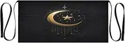 [Joitme] Ornate Ramadan Crescent Gold Servers Apron, Short Apron with Pockets, Bartender Apron for Women, Ornate Ramadan Crescent Gold