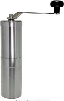 Manual Coffee Grinder, Stainless Steel, Adjustable Settings for Espresso and Pou