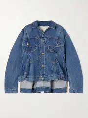 [Sacai] Sacai - + Levi's Pleated Denim Jacket - Blue - 3 3 Blue