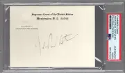 JOHN PAUL STEVENS HAND SIGNED SUPREME COURT CHAMBERS CARD RARE PSA SLABBED