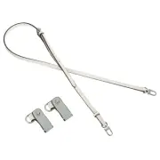 Adjustable Leather Shoulder Strap Purse Straps with Silver Clasp Silver