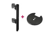 Atdec AWMS-2-LTHT75 Heavy Duty Dual Mount + 750mm Post / 18kg (40lb) Flat Screens, 12kg (26.5lb) Curved Screens + Grommet Clamp Desk Fixing, Black