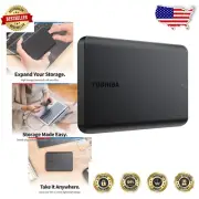 Lightweight 1TB Canvio Basics USB 3.0 Portable Hard Drive - Ideal for PCs