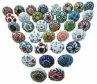 12 PC Mix Vintage Look Flower Ceramic Knobs Door Handle Cabinet Drawer Cupboard