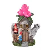 Gibson Gifts Garden Gnome Teapot LED Light Lawn/Yard Ornament Home Decor