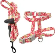 Generic Cat Walking Harness Leash Small Dog Kitten Adjustable Easy to Wear Pet Collar Pink