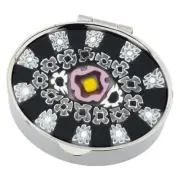 GlassOfVenice Murano Glass Small Millefiori Pill Box - Oval