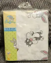Vintage Crib Sheet Baby Looney Tunes Bugs Bunny Tweety Bird Sylvester