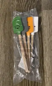 Williams Sonoma Mini Monster Wood Spatulas, Set of 4 NWTs