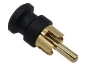 GOLD 20 RCA SHIELDED SHORTING CAPS PLUGS RF/EMI NOISE CANCELING DUST PROTECTION