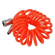 Heavy Duty 8x5mm Air Compressor Hose PU Telescopic Spring Tube 3 Meters