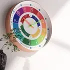 Digital Pattern Early Education Wall Clock Learning Wall Hanging Clock Kitchen