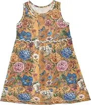 [Caihoyu] Toddler Girl Princess Dress Toddler Baby Swing Casual Short Sleeve Dress Summer Active Playwear, Multicolor06, 4 Years
