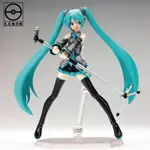 元氣動漫 15CM 動漫 初音未來 人偶 FIGMA 014流行歌手未來可動關節PVC公仔手辦可動人偶模型桌面裝飾玩具公