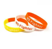 (X1) MS Fighter Never Give Up Multiple Sclerosis Wristband Bracelet Medical ID