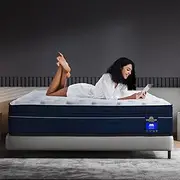 [DINBooonLUX] Queen Size Mattress,14 Inch Hybrid Mattress in a Box with Gel Memory Foam or Lumbar Support,100-Night Trial,Pressure Relief,Zoned Support Spring, Medium Firm,CertiPUR-US
