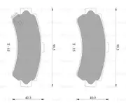 Bosch Rear Brake Pads for Nissan Pulsar N15 1.6L Petrol GA16DE 1995 - 2000