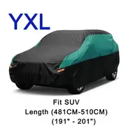 Kayme Universal Full Car Covers Outdoor Waterproof Sun Rain Snow UV Protectio Fit SUV/Sedan/Hatchback YXL