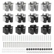 24Pcs Wall Mounted Stainless Steel Broom and Mop Holder Hanger Heavy, 3 Colors