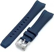 [MiLTAT] Wheels FKM Rubber Watch Band compatible with Orient Kamasu, Quick Release 22mm Navy Blue