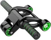 Wheel Abdominal Exercise Roller 4-Wheeled Abdominal Muscle Trainer Foldable Core Strengthening Trainer for Body Shaping