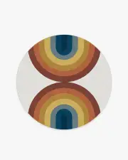 185' Round | Machine Washable Runner Rug | Kid & Pet Friendly | Indoor Rug | Absida Rainbow Rug | Ruggable