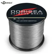 Dorisea 100M~1000M 6-100lb Gray Braided Fishing Line Top Dynema Extreme Thread