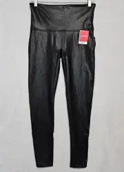 NWT New SPANX 2437 Faux Leather Leggings Black Sz XL Soft Sexy Retail $98
