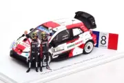 Spark 1:43 Toyota Yaris WRC #1 Monza 2021 Ogier Ingrassia with figure flag S6595
