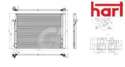 ENGINE CONDENSER AC 607 812 HART I