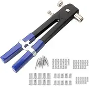 Threaded Rivet Gun Kit,Hand Riveter Rivnut Nutsert Riveting Set,Nut Setter Insert Tool for Furniture, Decration, Car, Trailer, Boat, and More