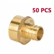 50 PCS PEX 3/4" x 3/4" Female NPT Thread Adapter Crimp Fitting (Lead Free)