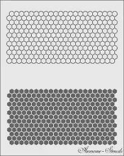 Hexagon + negative Pattern Reusable Stencil Airbrush Painting Art Craft