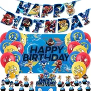 Heytea Birthday Party Supplies Party Decorations Include Backdrop, Happy Birthday Banner, Tableware Set, Tablecover, CakeCupcake Toppers, Foil Ball...