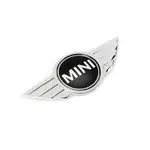 11.5X5CM 適用於MINI車標LOGO COOPER機蓋標貼前後標 適用於迷你車頭車尾標中間圓標改裝