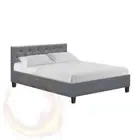 Artiss Vanke Bed Frame Fabric Grey Double