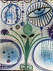 Enchanted Carnivale, Madri Gras Abstract Art, Ooak Moody Virgo Masquerade Boho