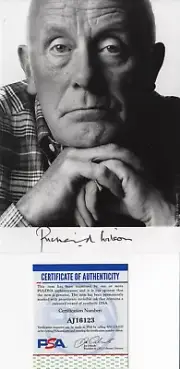 RICHARD WILSON OBE AS 'VICTOR MELDREW' SIGNED "ONE FOOT IN THE GRAVE" PHOTO PSA