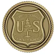 US Forest Service Medallion for Box Cremation Urn/Flag Case - 3 Inch Diameter