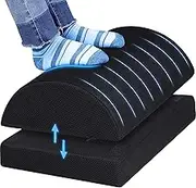 Foot Rest for Under Desk at Work Adjustable Foam for Office, Work, Gaming, Computer, Gift, Home Office Accessories Back & Hip Pain Relief (Black)