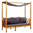 Outdoor Canopy Bench Set Patio Garden Lounge Daybed Sofa Chair Furniture Setting