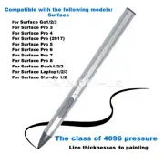 For Surface Pro 7/6/5/4/3 Pro X Go 2 Book Stylus Pen Magnetic Accessories Sliver