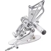 Silver Rearsets Adjustable Foot Pegs For Suzuki GSXR1300 Hayabusa 1999-2020