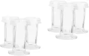 Mobestech 2sets 5-slide Capacity Staining Jar Wide Mouth Mason Jars for Microscope Slides 3pcs*2